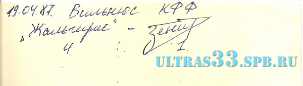 19.04.87. Вильнюс, КФФ